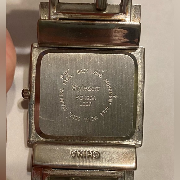 Style&Co women's watch. Square face with jeweled bevel edge. SC1230, L336 - Picture 5 of 5